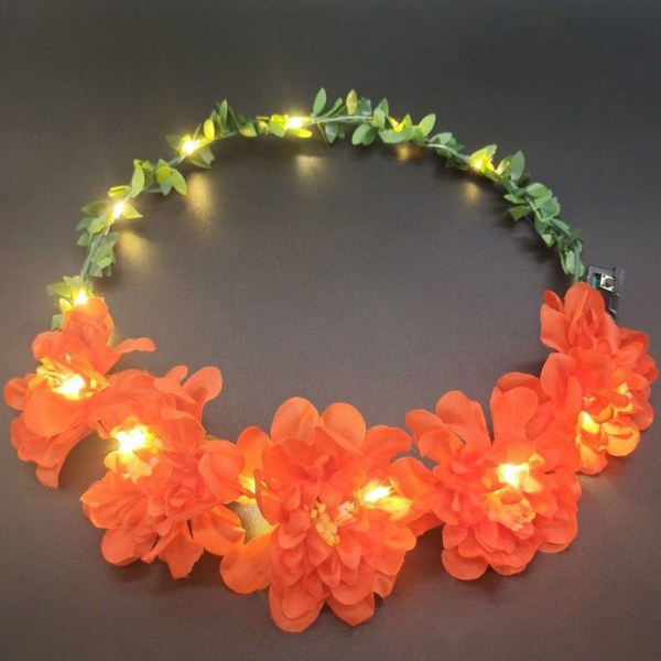 Glödande LED-krans Halloween Crown Flower 6 6 6