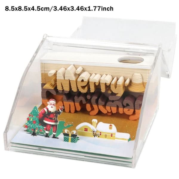 3D Art Notesblok DIY Papir Carving Notesblok STYLE 2 STYLE 2 Style 2