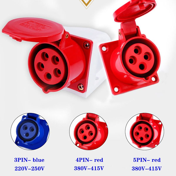 Industrial Plug and Socket -liitin 32A 32A 32A