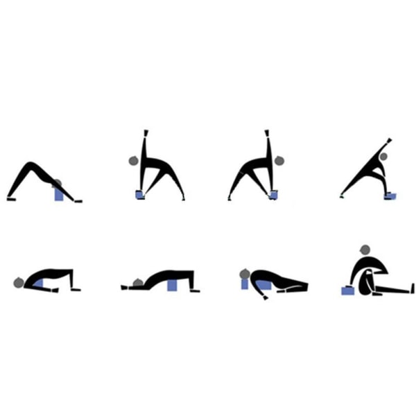 Yoga Block Brick Övning Pilates LAKE BLUE lake blue