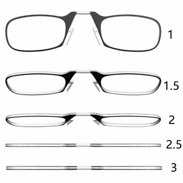 Mini Näs-klämma Bärbara Läsbrillor Utan Båge Rimlösa 250 250