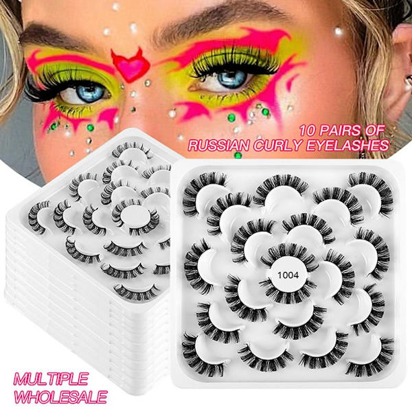 10 par Russian Strip Lashes Lösögonfransar 1010 1010