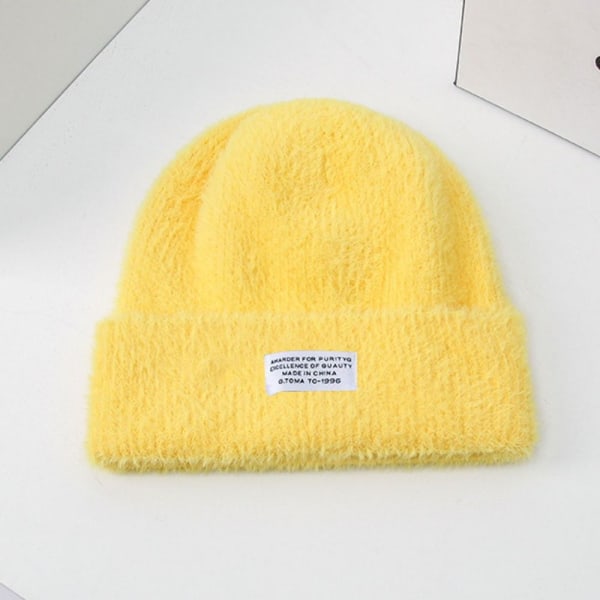 Vinter Varme Hatte Casual Stable Hatte GUL Yellow