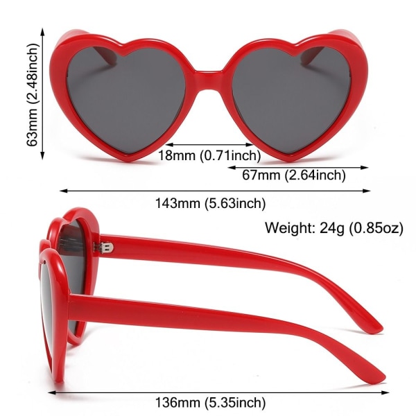 Polarized Heart Solglasögon Hjärtformade Solglasögon C1 C1 C1