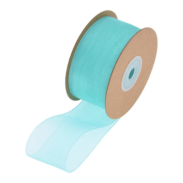 Lake Blue Organza Ribbon Chiffong Band Band För Hantverk