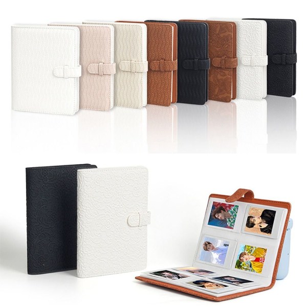 Instant Camera Photo Album 3 tommers bildelagring Embossed-Brown