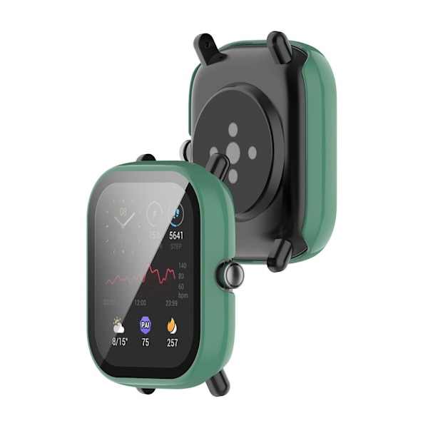 Case+Film PC härdat glas för Amazfit GTS 2 mini dark green
