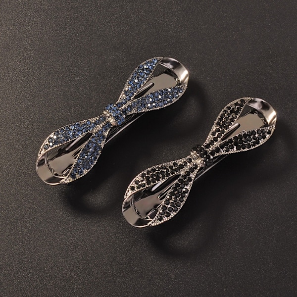 2st Rhinestone Hårklämma Hårnålsklämmor VIT white