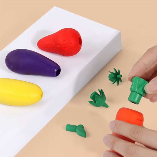 3stk Fruit Eraser Cartoon GULROT GULROT carrot