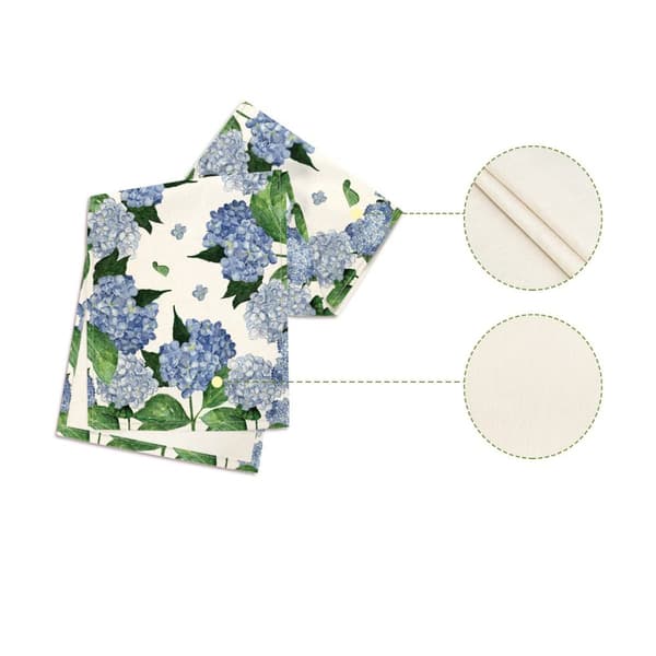 2 kpl Hydrangea Table Runner Floral Table Runner Kukkapöytä Purple 2 Pcs-2 Pcs