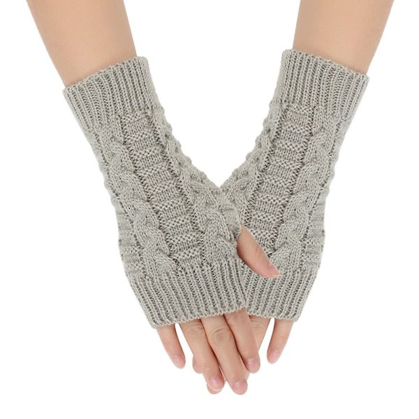 Rannevarsi Rukkaset Fingerless Naisten Käsineet VAALEAN HARMAA VAALEANHARMAA Light Gray