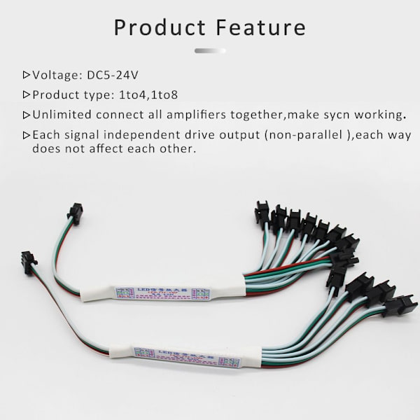 LED Signalforstærker Strip Light Repeater 1TO4 1TO4 1to4