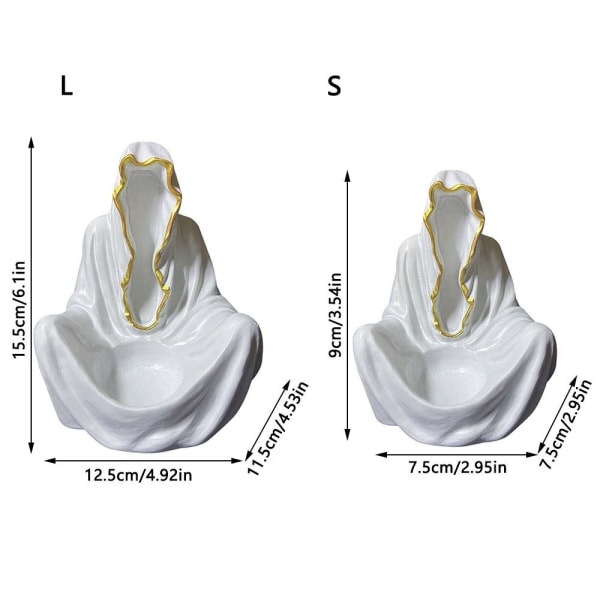 Krystallkuleholder for glasskule HVIT S White S