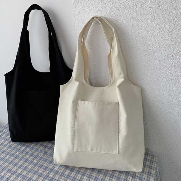 Canvas-olkalaukku VALKOINEN white