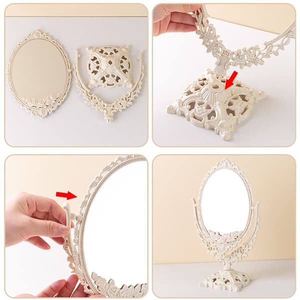 Dubbelsidig spegel Makeup Mirror Desktop Mirror