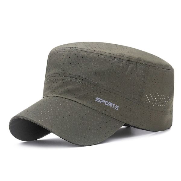 Militær Cap Flat Top Caps GRØNN green