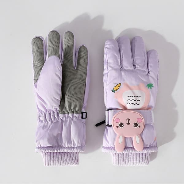Barn Skidhandskar Långärmade vantar LILA purple