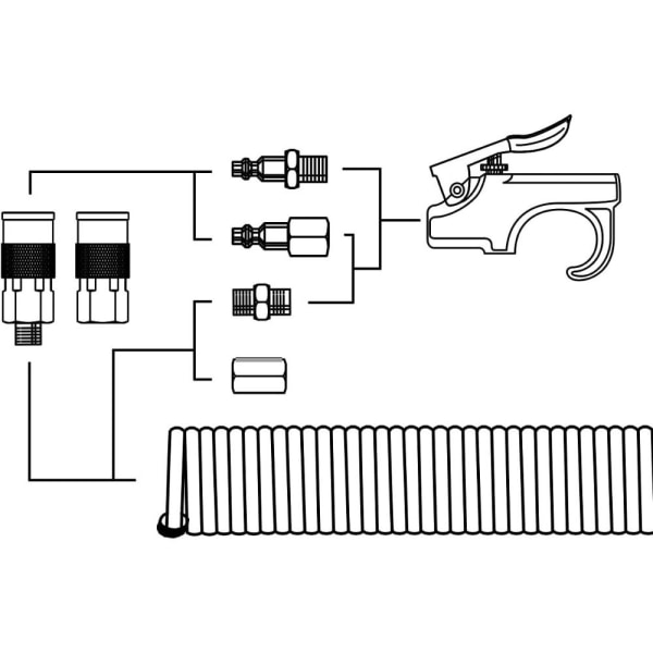 10 Pack Quick Connector Pneumatisk Connector Luftstik