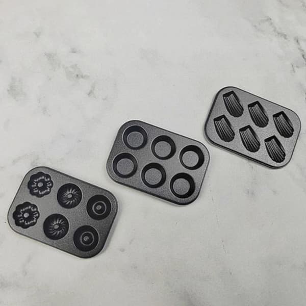 3 stk. Dukkehus Bageplade Miniature Køkkenlegetøj SORT SORT black