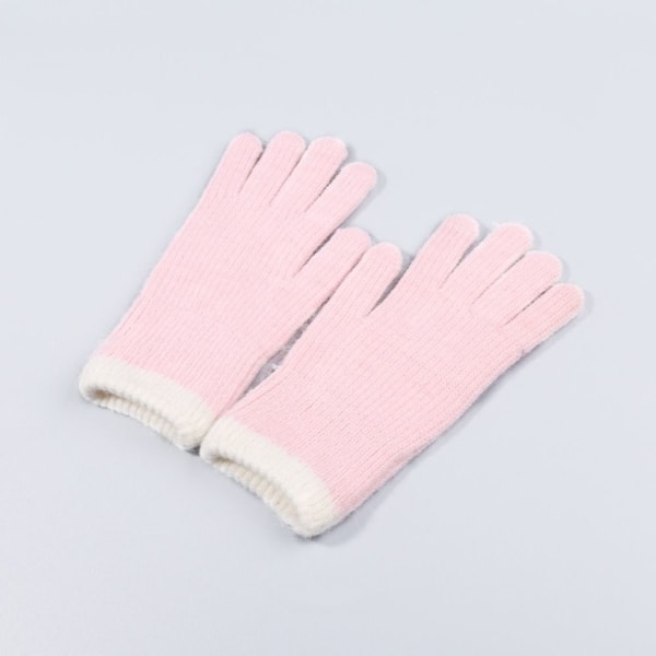 Kvinder Strikkede Handsker Exposed Finger Handsker LYS PINK light pink