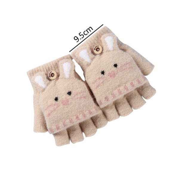 Varme hansker Half Finger Flip Glove BEIGE beige