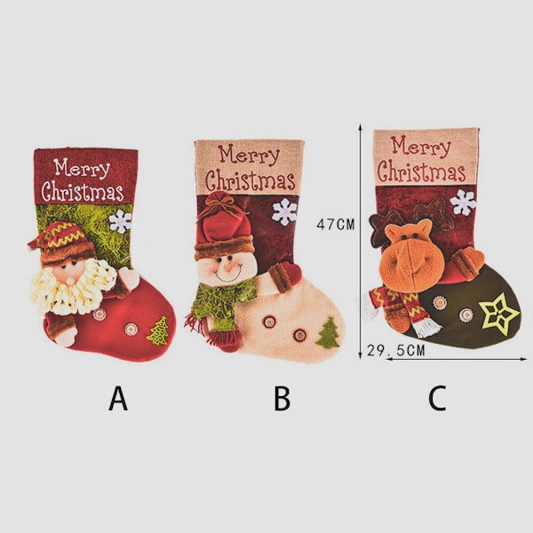 Julaktier Julklappspåse C C C