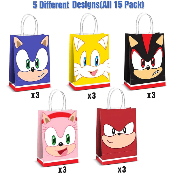 Sonic-tema fødselsdagsfest Kraft-slikposer