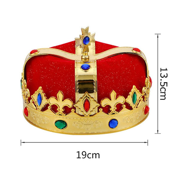 Crown Hat King Hat PUNAINEN Red