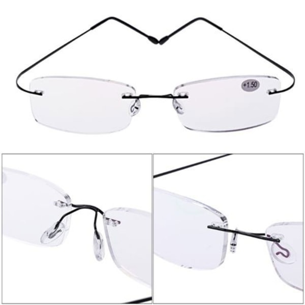 Læsebriller Brillehukommelse Titanium BLACK STRENGTH-200 black Strength-200
