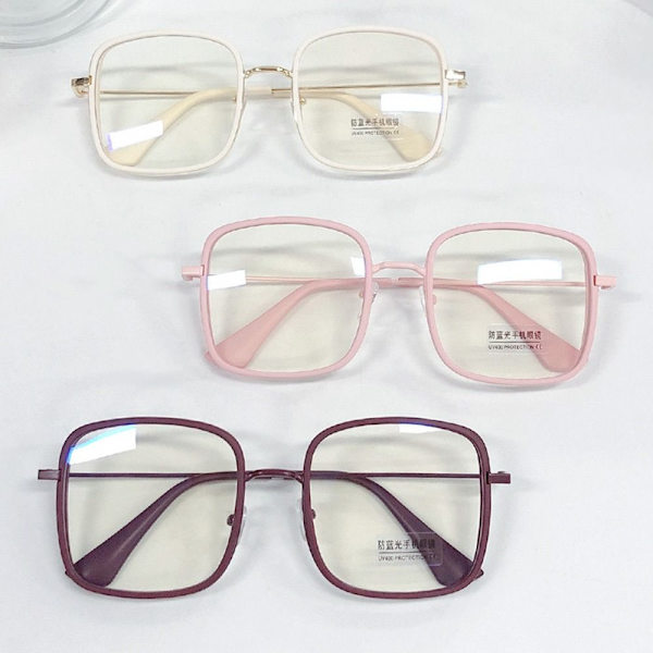 Anti-Blue Light Glasses Square Eyeglasses BEIGE Beige