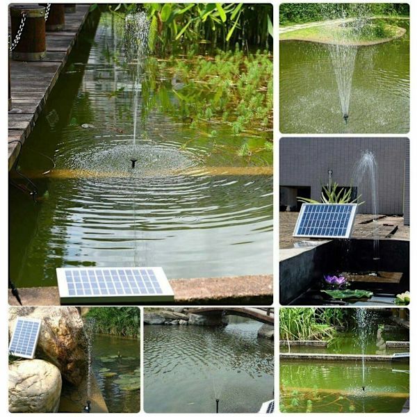 Solvattenpump Solpanelsdriven vattenfontänpool