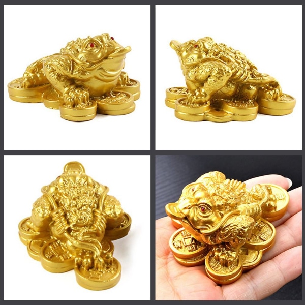 2 stk Money Toad Golden Frog Mynt BRONSE M Bronze M