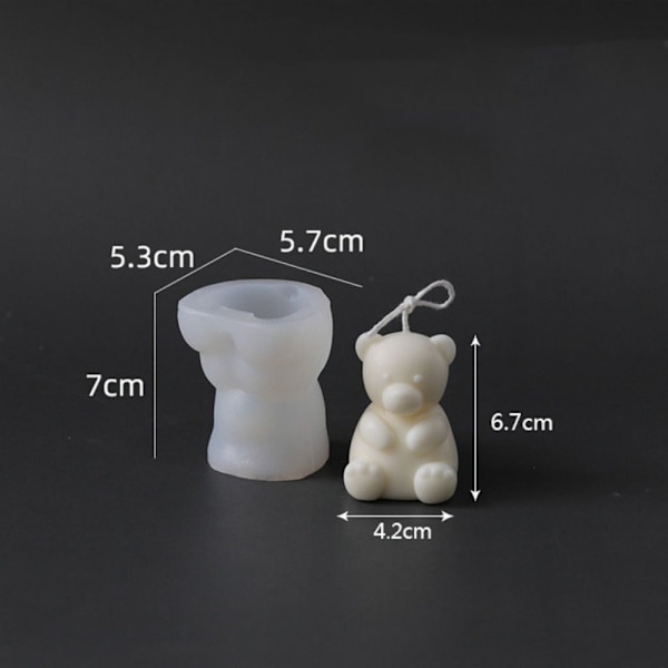 Bear Candle Form 3D Art Wax Form L L