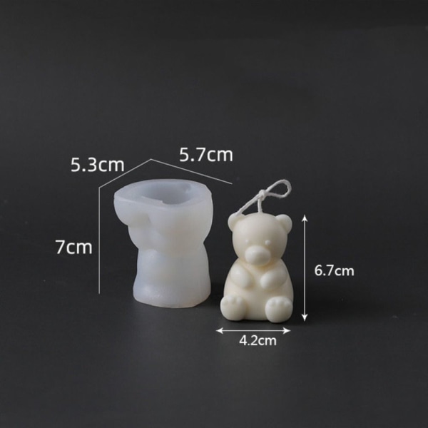 Bear Candle Mold 3D Art Wax Mold L L