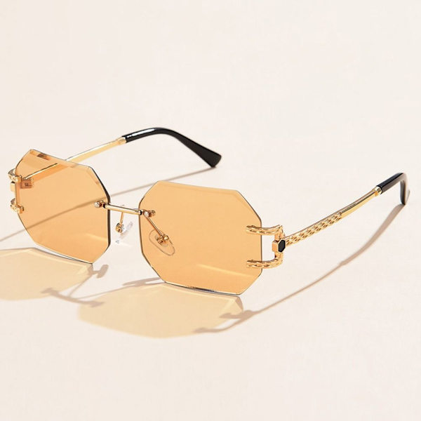 Polygonal Solglasögon Cutting Lens Solglasögon GRADIENT BROWN Gradient Brown