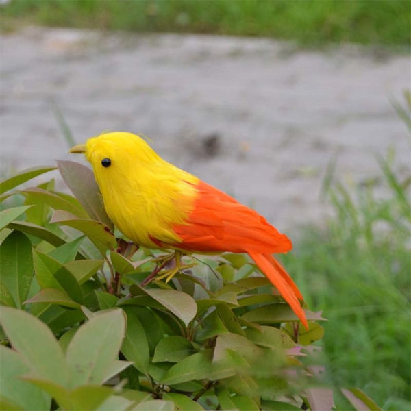 Faux Feather Bird Model Simulation Parrot 1 1 1