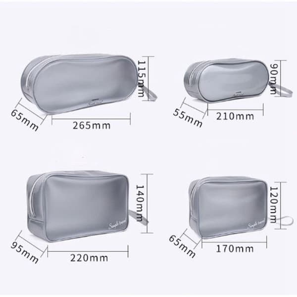 Make Up Pouch Tvättpåsar SILVER 210X55X90MM Silver 210x55x90mm