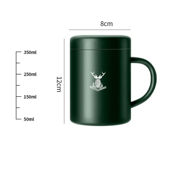 Kaffekopp Dobbeltbunn Krus GRØNN 350ML 350ML green 350ml-350ml