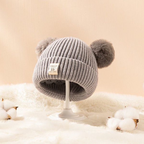 Stickade mössor Cap GRÅ grey
