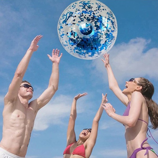 40cm Uppblåsbar Strandboll Vattenbollar SILVER silver