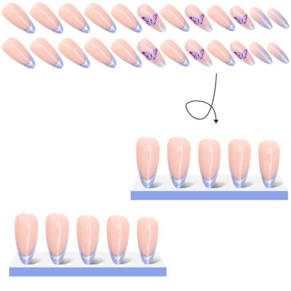 Almond Fake Nails False Nail 3 3 3