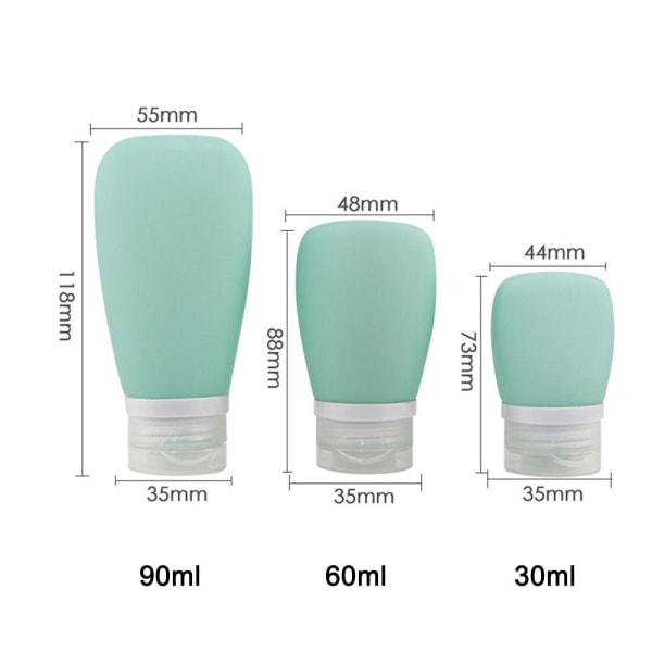 Resor Toalettflaskor Kosmetiska förvaringsbehållare DJUPPROSA Deep Pink 90ml-90ml