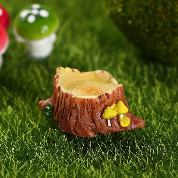 6 stk Træstub Ornament Mos Micro Landscape 1 1 1
