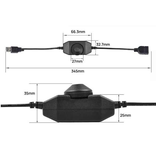 LED Rotasjonsdimmerskive LED Strip Dimmer Bryter Knott Bryter Dimmer