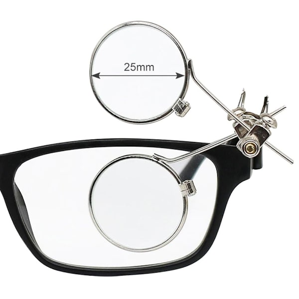 Dubbla linser förstoringsglas Clip Magnifier Monocular