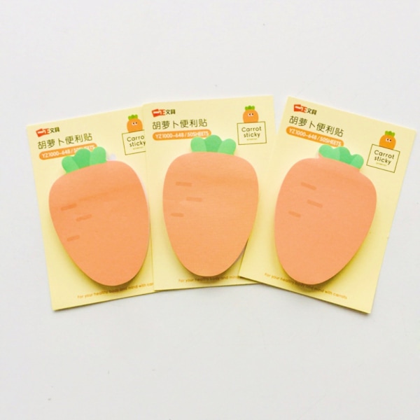 2stk Sticky Notes Gulerod Memo Note LILLE LILLE small