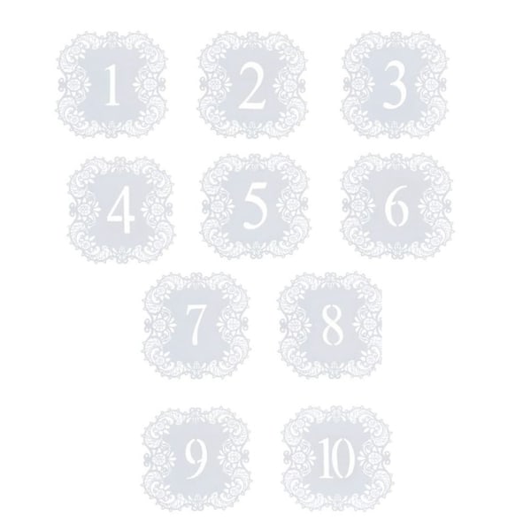 Tabel Nummer Kort Display Skilte 1-10 1-10