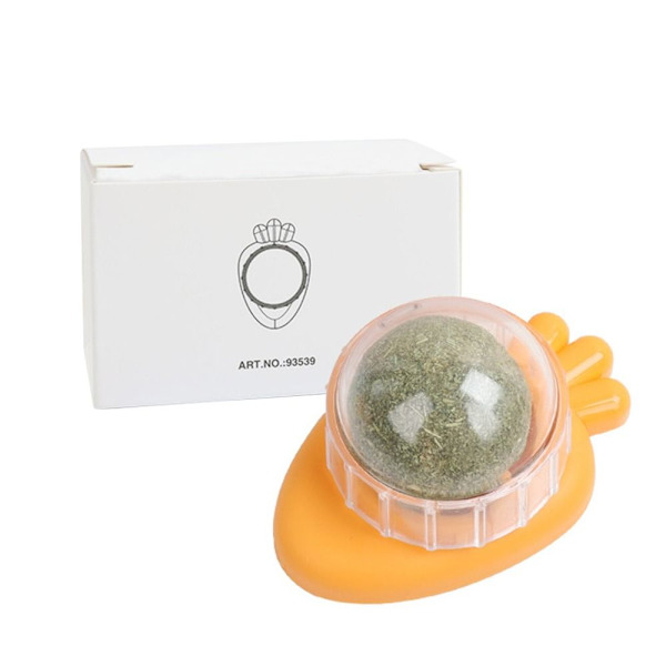 2STK Catnip Balls Cat Mint ORANGE GULEROD GULEROD Orange Carrot-Carrot