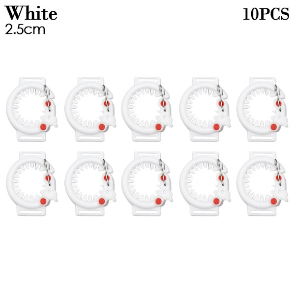 10st Sportvattenkokare Spänne Utomhuskarbin VIT 2,5CM RUND White 2.5cmRound-Round
