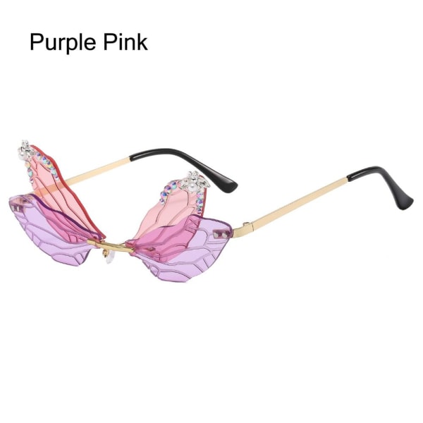 Dragonfly Wing Solglasögon Skärmar LILA ROSA LILA ROSA Purple Pink